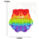 Push Pop Bubble Fidget Spinner Silicone Toy – Rainbow