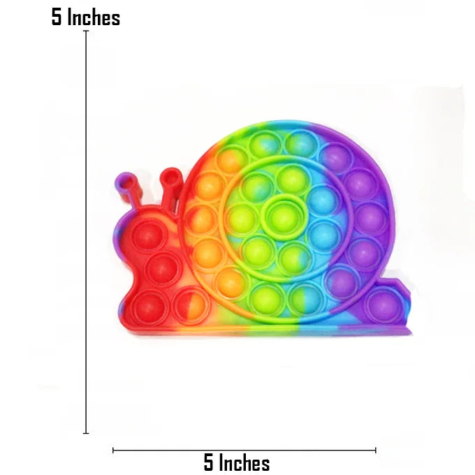 Push Pop Bubble Fidget Spinner Silicone Toy – Rainbow