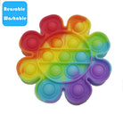 Push Pop Bubble Fidget Spinner Silicone Toy – Rainbow