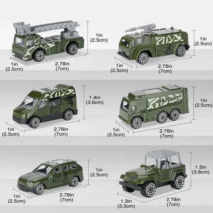 Die-Cast Transport Truck Vehicle Set for Kids Pack Of 6