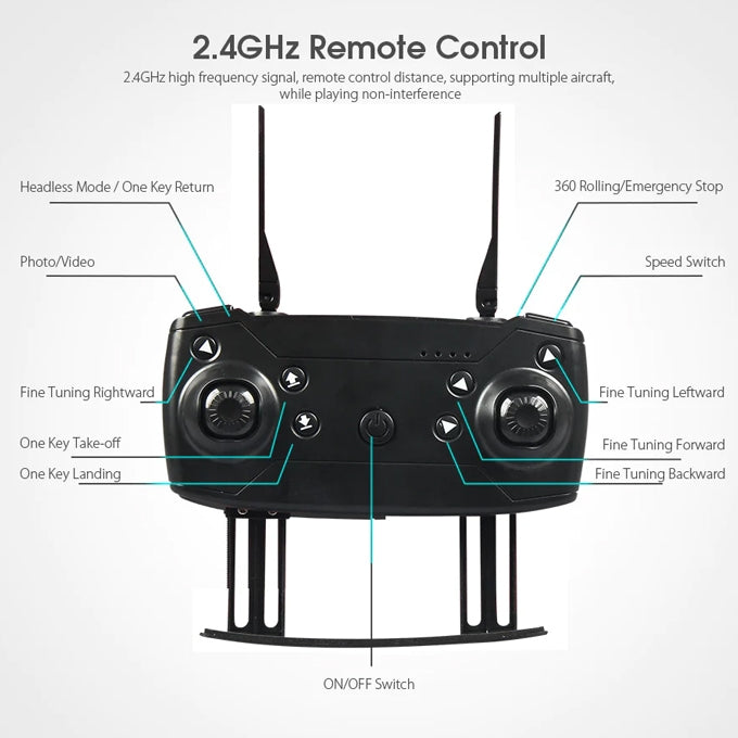 RC – Micro Foldable Drone set SKY-01 With Real Time Wifi Camera