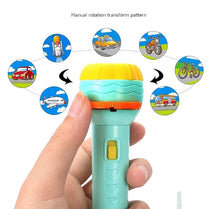 2 in 1 Projctor & Flash Light – Mini Projctor Torch Kids