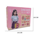 DIY 3 in 1 Portable Dresser Set Play House Briefcase 24 Pcs