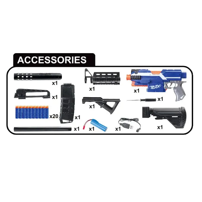 M416 Nerf Soft Darts Electric Toy Gun 95 cm – Multi Color