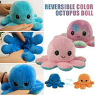 Reversible Octopus Stuffed Creative Mood Change Double-Sided Flip – Random Colors