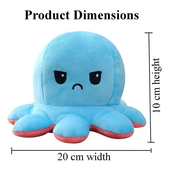 Reversible Octopus Stuffed Creative Mood Change Double-Sided Flip – Random Colors
