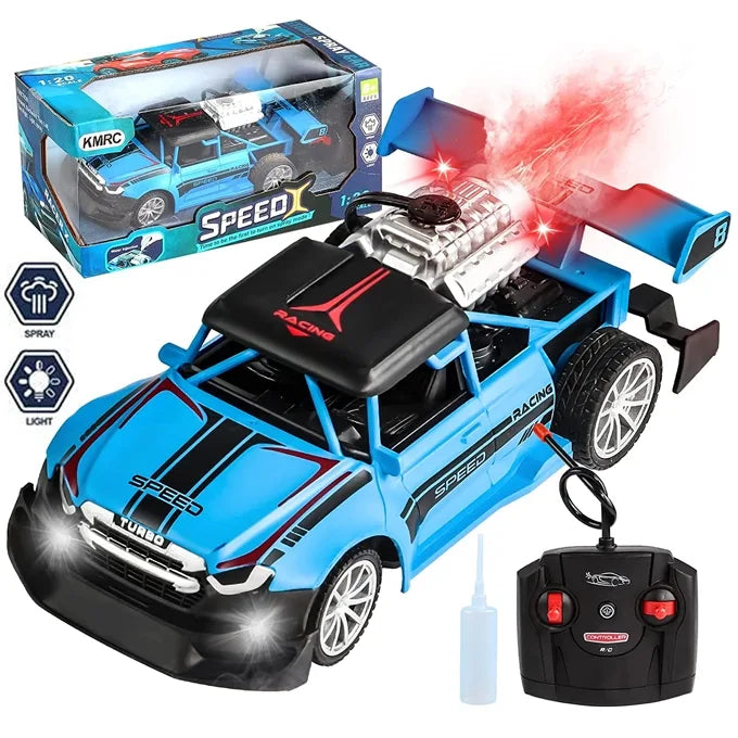 RC- Monster Car with Lights & Flame Spray Function Stunt Car – 1:20 Scale – Four Channel – Operated Battery