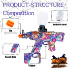 A-47 Gel Blaster Rechargeable Electric Machine Toygun With 5000 Pcs Gel Balls – Purple