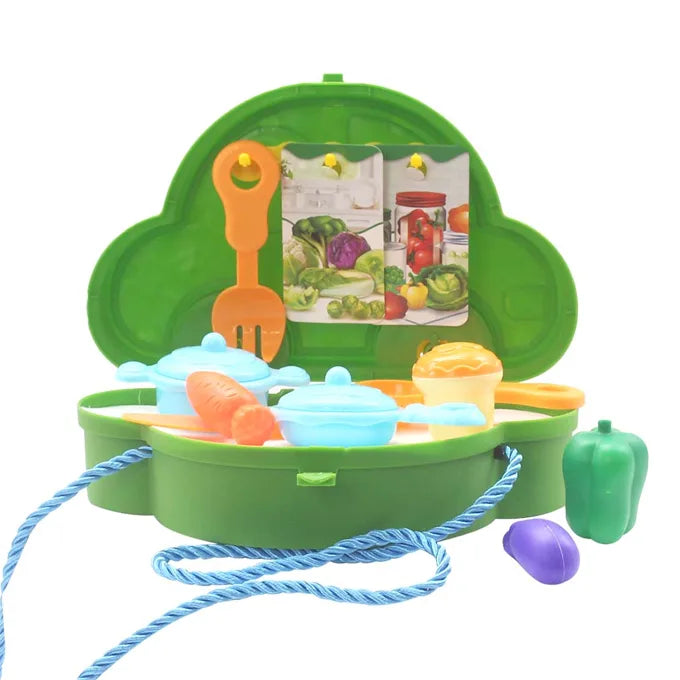 2 in 1 Happy Times Kitchen Theme Amusing Briefcase Car Set