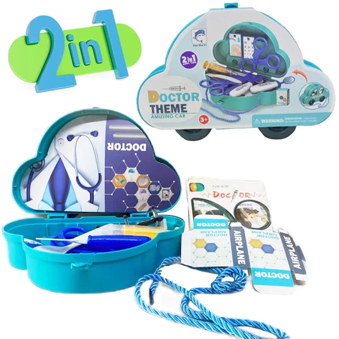 in 1 Happy Times Doctor Theme Amusing Briefcase Car Set