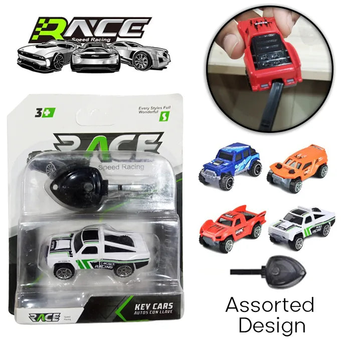 Race Speed Racing Key Power Die-Cast Car with Key Launcher – Assorted Designs