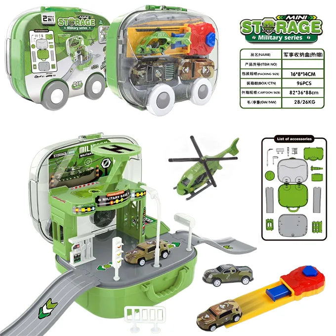 2 in 1 Mini Storage Military Series Army Key Power Cars with Storage Box Briefcase