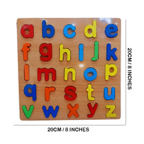 Small ABC Alphabets Thick Wooden 3D Board Puzzle Size Approx. 20 cm