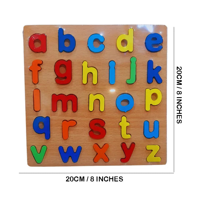 Small ABC Alphabets Thick Wooden 3D Board Puzzle Size Approx. 20 cm