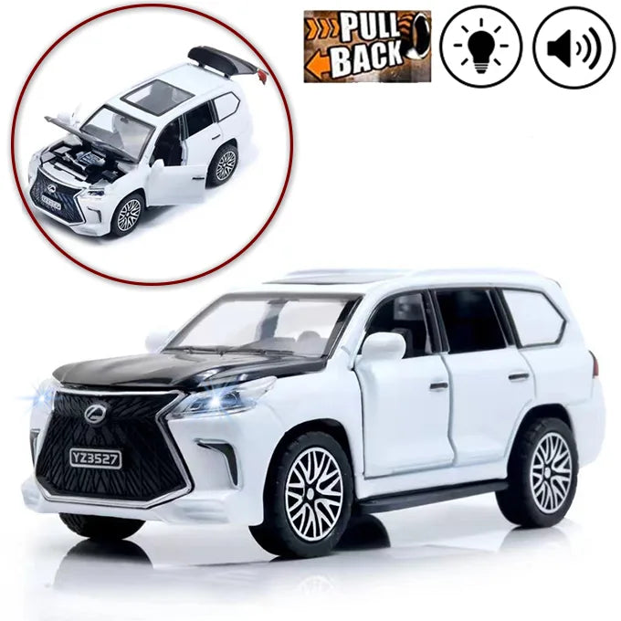 Lexus LX 570 1:36 Die-Cast Pull Back Model Car with Light, Music & Opening Doors