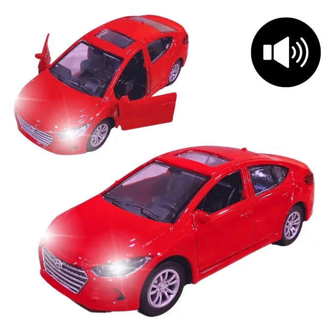 Hyundai Elantra 1:32 Die-Cast Model Car with Light, Sound & Opening Doors – 5 Inch
