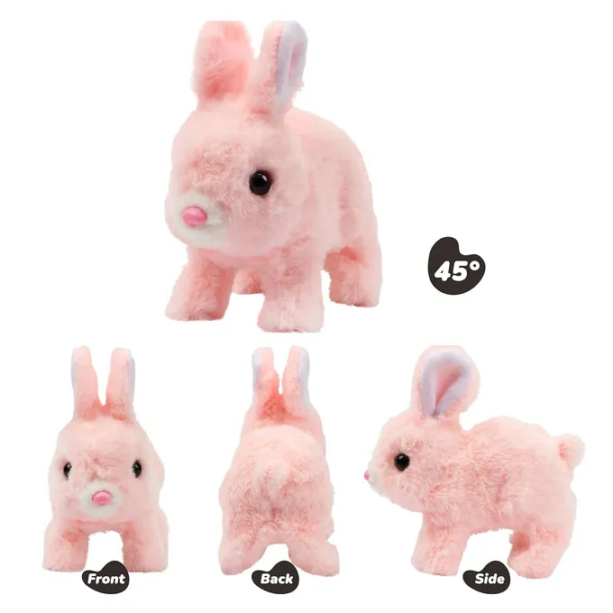 Hopping Rabbit Interactive Electronic Pet Plush Bunny Toy with Sounds - Assorted Color