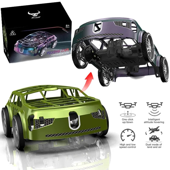 2-in-1 RC Flying Car with LED Lights 2.4GHz Land & Air Dual Mode