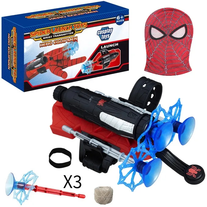 Spiderman Web Dart Shooter with Face Mask (Fabric) - Avengers Spiderman Darts Launcher Toy