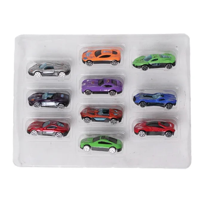 10-Piece Die-Cast Cars Collection Set – Multicolour