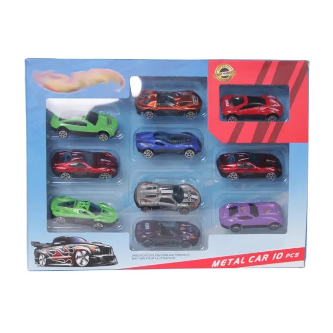 10-Piece Die-Cast Cars Collection Set – Multicolour