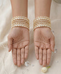 Elegant Baguette & Micro-Pave Zircon Bangles Set for Women - Sparkling Multi-Row Crystal Bracelet Set