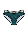 Sajiero Padded Bra Set - Checked Strap - Green