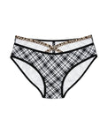 Sajiero Padded Bra Set - Checked Strap - Grey
