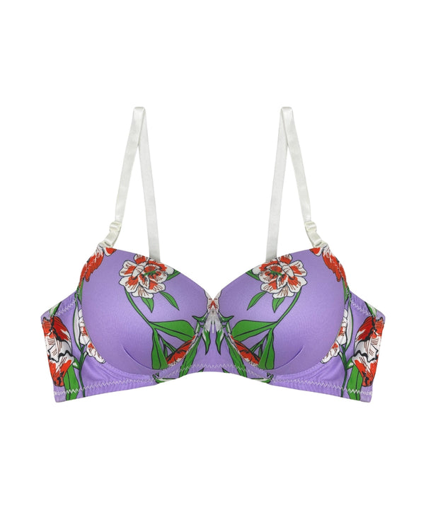 Sajiero Padded Bra Set - Cheeky Lavender