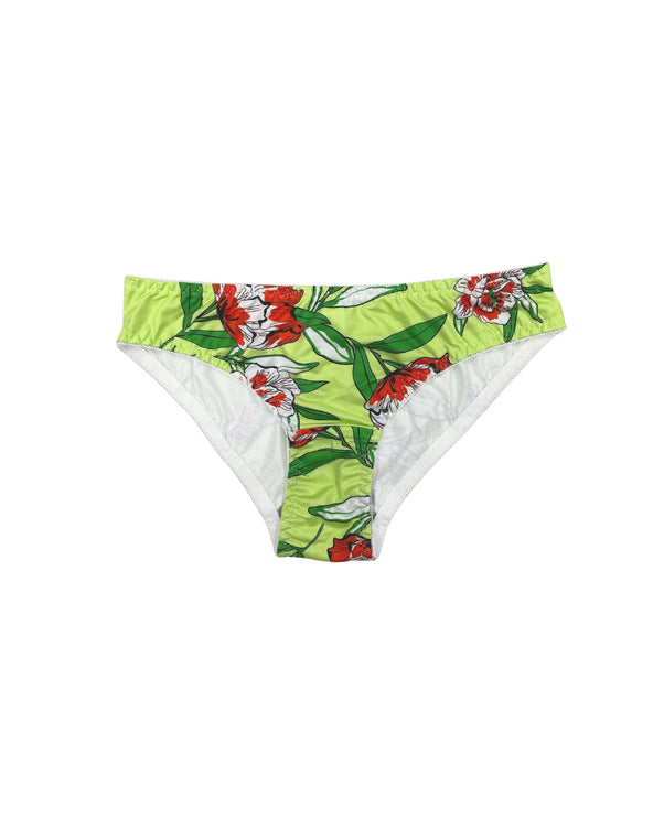 Sajiero Padded Bra Set - Green Floral