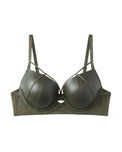 Sajiero Padded Bra Set - Leather Fit - Green
