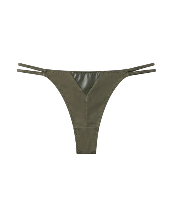 Sajiero Padded Bra Set - Leather Fit - Green