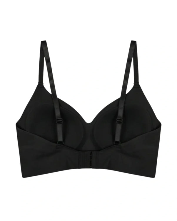 Sajiero Padded Seamless Easy Comfort Bra - Black