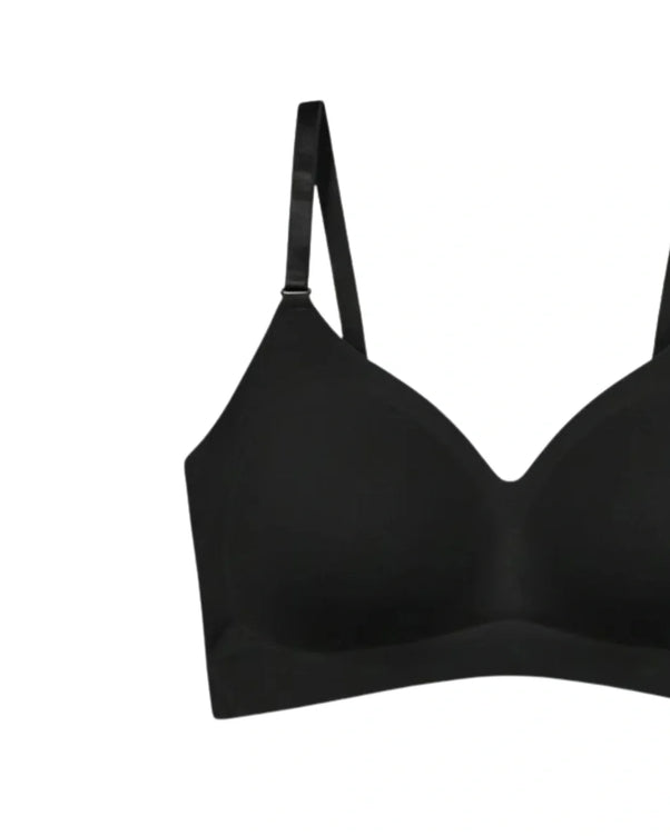 Sajiero Padded Seamless Easy Comfort Bra - Black