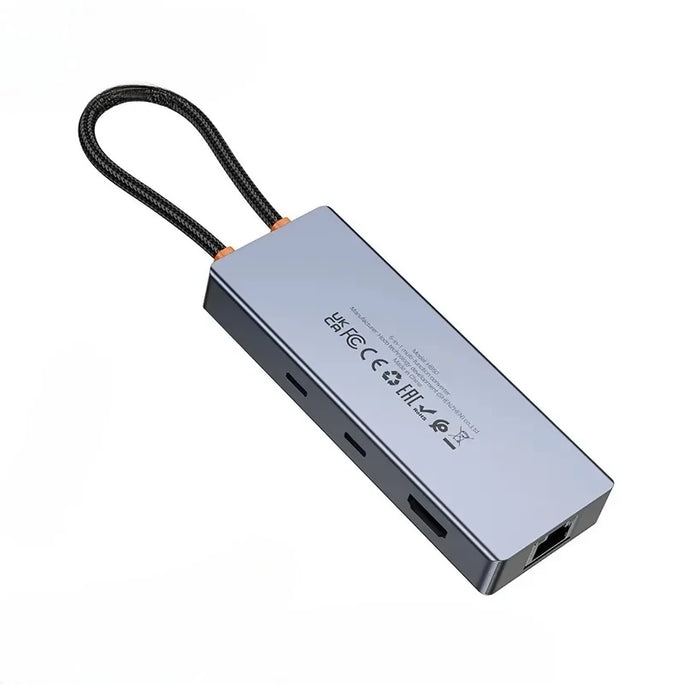 HOCO HB52 Wow 8 in 1 Type-C Hub 4K 60Hz PD100W RJ45
