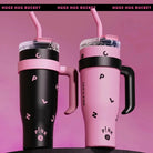 40 oz Tumbler with Handle and Straw Lid, Insulated Reusable Stainless Steel Travel Mug Keeps Drinks Cold up to 24 Hours
