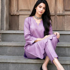 Katan Silk 2 Piece Unstitched Suit Plain Shirt & Trouser-New Design Trendy Party Wear