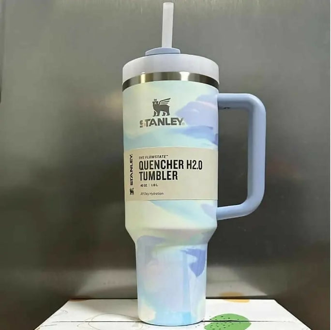 Premium Stanley Quencher H2.O flowstate Stainless Steel 40 Oz insulated Cup, Tumbler, keep Drink hot and cold for certain hours