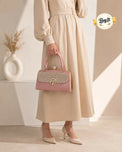Chic Rhinestone Flap Medium Frame Handbag for Women & Girls - PU Leather Shoulder Bag with Top Clasp