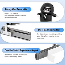 Cute Skateboard Bear Car Dashboard Ornament – Automatic Sliding Cartoon Bear Toy, Alloy PVC Car Decoration, Center Console Accessories for Cars