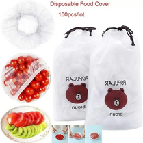 Elastic Food Cover Bands – Stretchable Reusable Plastic Wrap for Bowls, Plates & Fruits (Pack of 100)