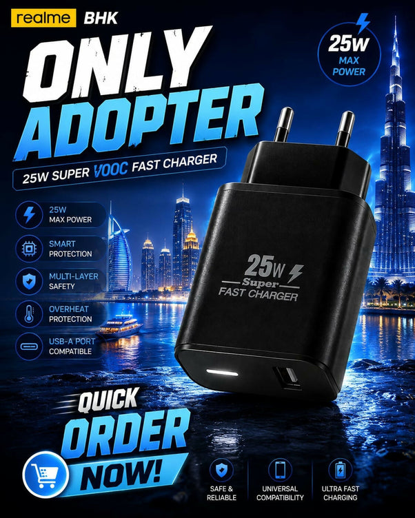 Realme 25W SuperVOOC Fast Charger Adapter
