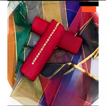 3 Pieces Unstitched Katan Silk Plain Shirt & Trouser With Organza Lining Dupatta For Womens & Girls