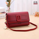 Double Zipper Women's Wallet Crossbody Bag - Stylish Mobile Pouch & Card Holder Purse