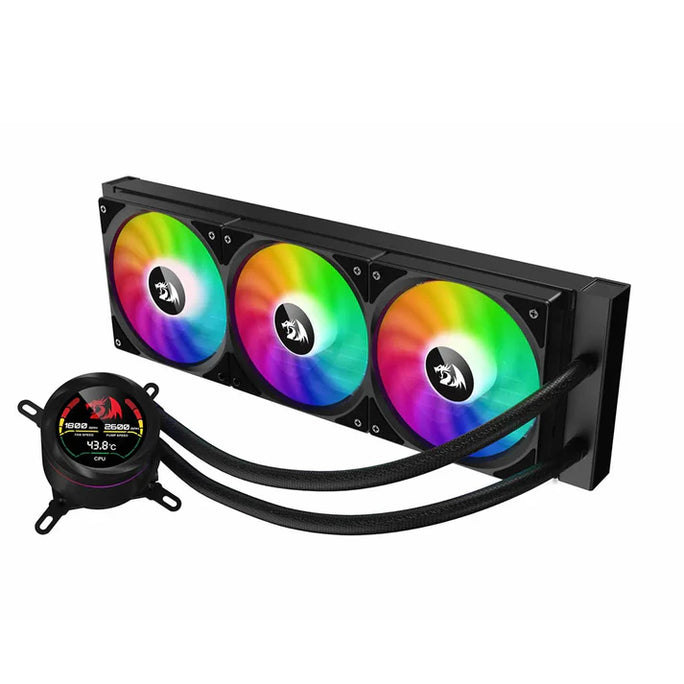 Redragon CCW-1017 360mm ARGB Liquid CPU Cooler with Digital Temperature Display