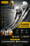 INTOUCH GIONEE X-09 Gaming Earphones – Extra Bass, 3.5mm Wired Handsfree with Mic