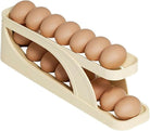 2 Tier Egg Organizer Automatic Scrolling Egg Rack Double Layer Egg Storage Tray