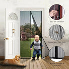 Magic Mesh Deluxe Hands Free Magnetic Screen Door Mesh Curtain Keeps Bugs Out
