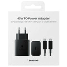 Original Samsung 45W Super Fast Charger with USB-C to USB-C Cable | PD Power Adapter for Galaxy Note, S Series, Z Fold/Flip | Genuine Type C Wall Charger