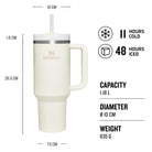 Premium Stanley Quencher H2.O flowstate Stainless Steel 40 Oz insulated Cup, Tumbler, keep Drink hot and cold for certain hours